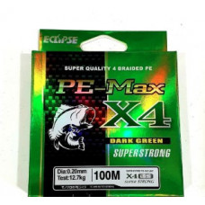 Шнур Eclipse X4 PE-Max Light Green 100m 0.20