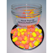 Бойли Adder AC Hook Boilies AVID  POP-UP Dumbell  8/10 mm  Peach&Pineapple  персик ананас 90ml 20г