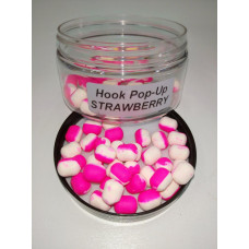 Бойли Adder AC Hook Boilies AVID  POP-UP Dumbell  8/10 mm  Strawberry полуниця  90ml 20г